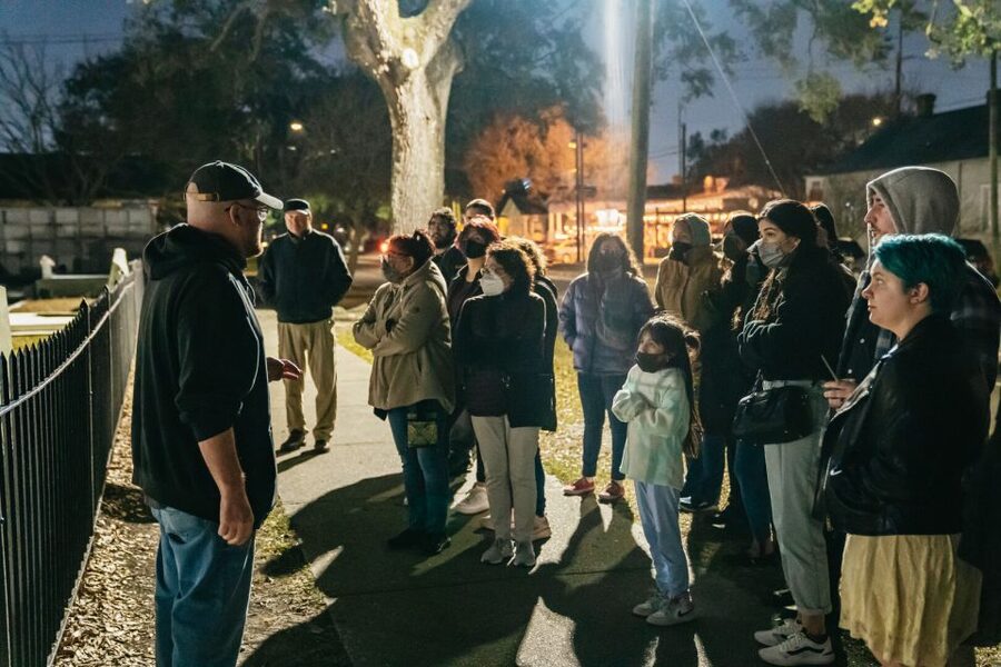 New Orleans: Cemetery Bus Tour At Dark with Exclusive Access - Before the cemeteries: drinks, small talk, and EMF gear prep