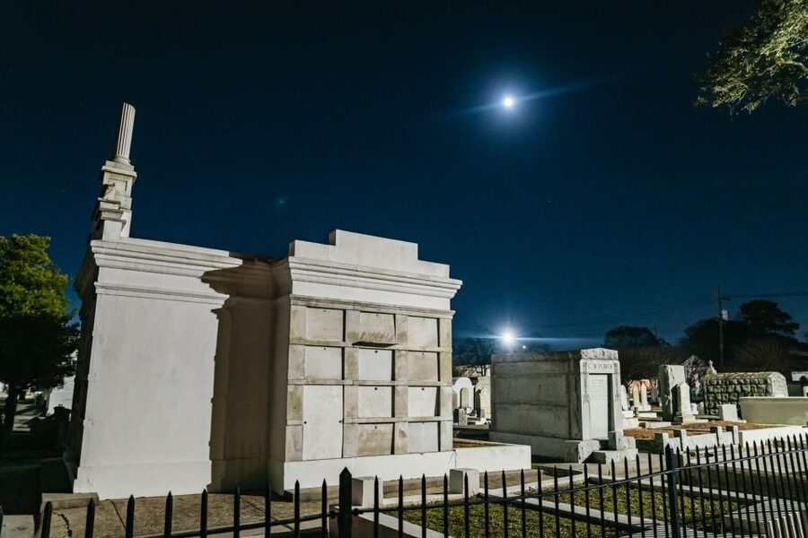 New Orleans: Cemetery Bus Tour At Dark with Exclusive Access - Hurricane Katrina memorial stop: remembering, not just being spooked