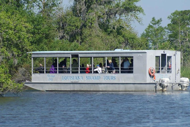 New Orleans Swamp Tour Boat Adventure with Transportation - The Boat Itself: Covered Comfort Beats Cold-Weather Regrets